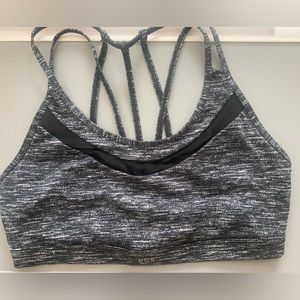 Gray sports bra